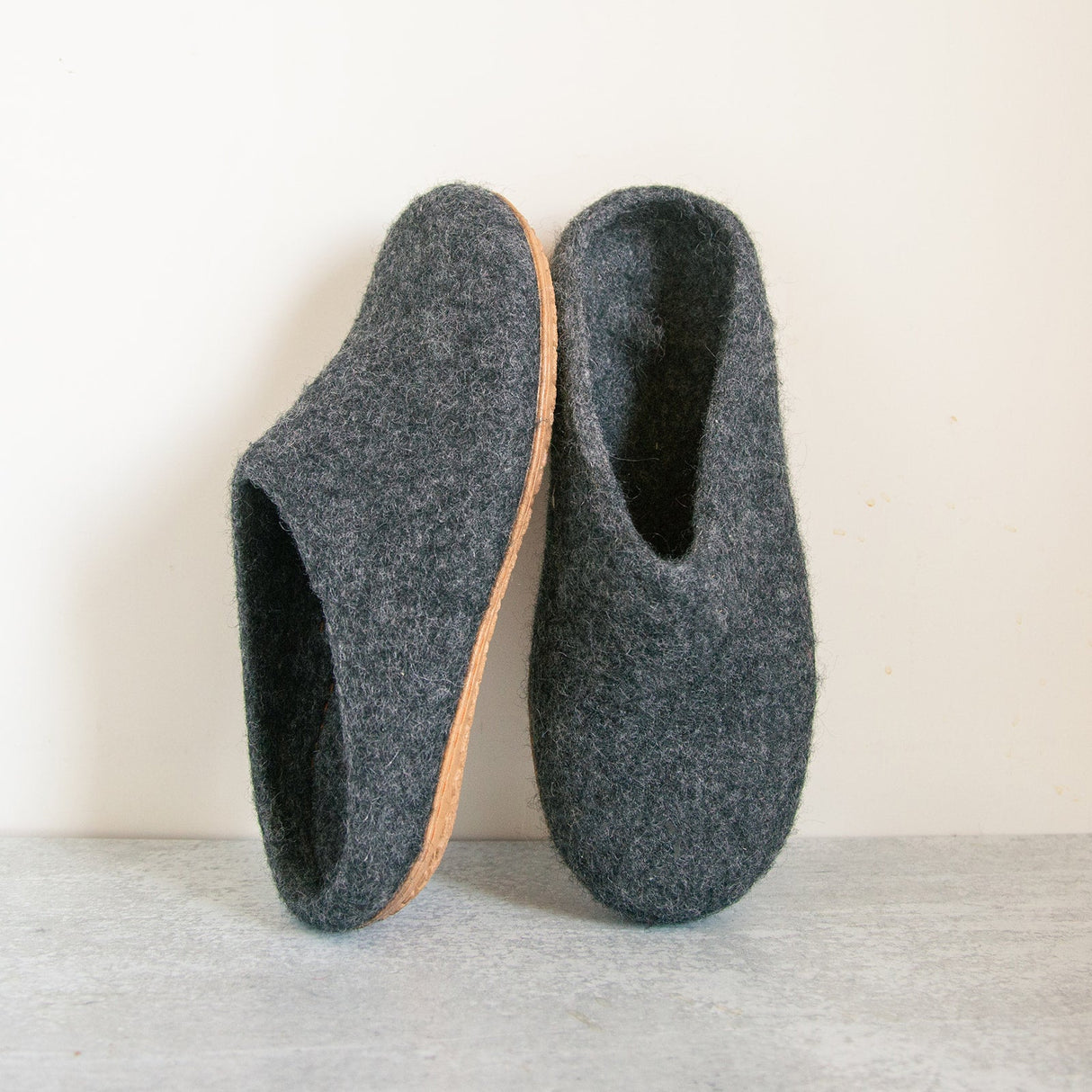 Stone Gray | Luxury Organic Merino Wool Slippers - Sumiye Co