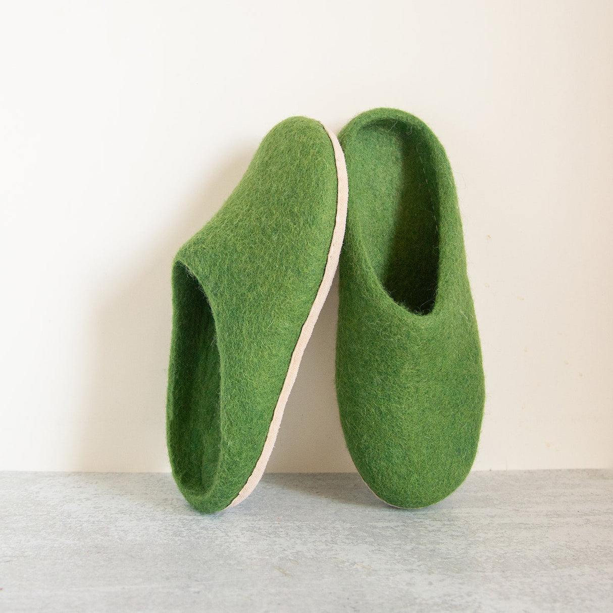 Forest Green | Mens Organic Merino Wool Slippers - Sumiye Co