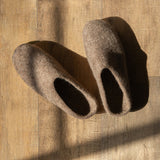 Earth Brown | Mens Organic Merino Wool Slippers - Sumiye Co