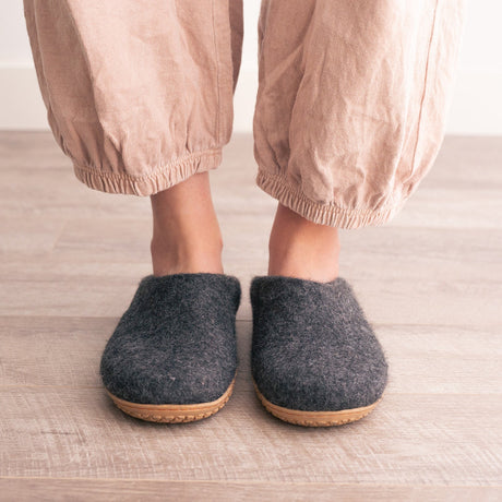 Stone Gray | Luxury Organic Merino Wool Slippers - Sumiye Co