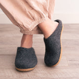 Stone Gray | Luxury Organic Merino Wool Slippers - Sumiye Co