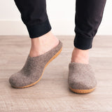 Earth Brown | Mens Organic Merino Wool Slippers - Sumiye Co