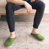 Forest Green | Mens Organic Merino Wool Slippers - Sumiye Co