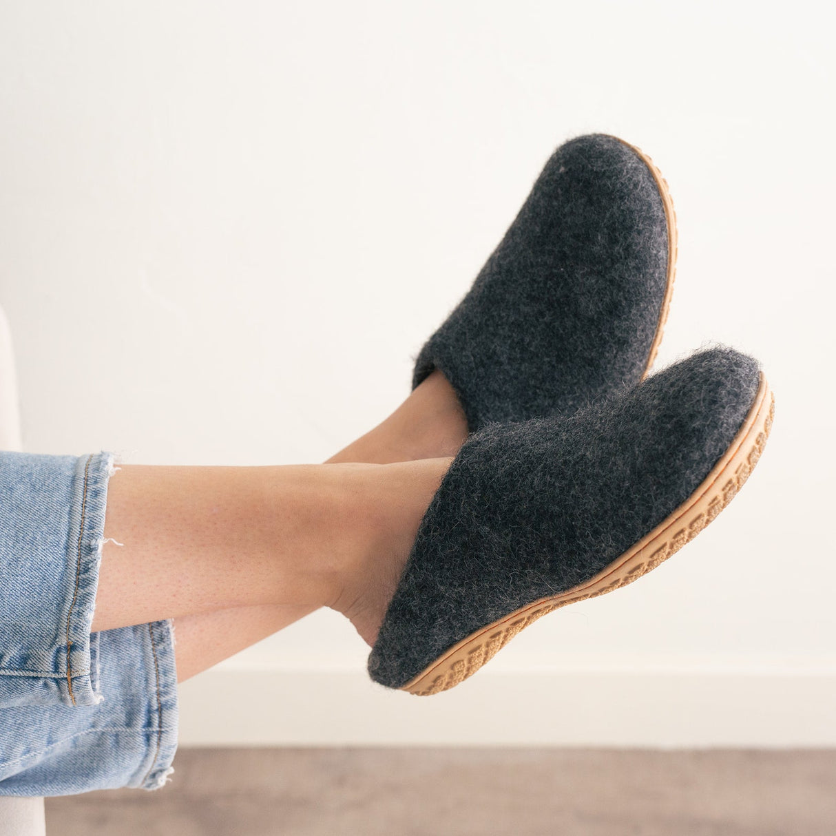 Stone Gray | Luxury Organic Merino Wool Slippers - Sumiye Co