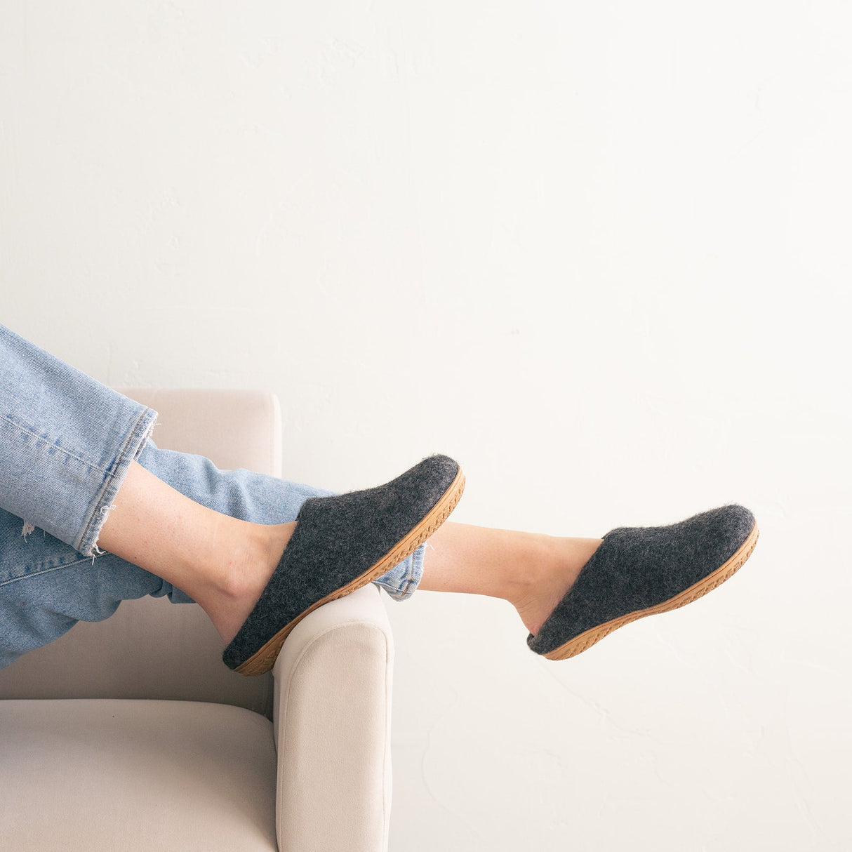 Stone Gray | Luxury Organic Merino Wool Slippers - Sumiye Co