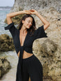 Bali Wrap Top - Black - Sumiye Co