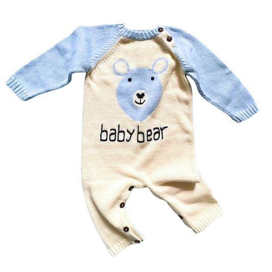 Knit Baby Romper-Baby Bear by Estella - Sumiye Co