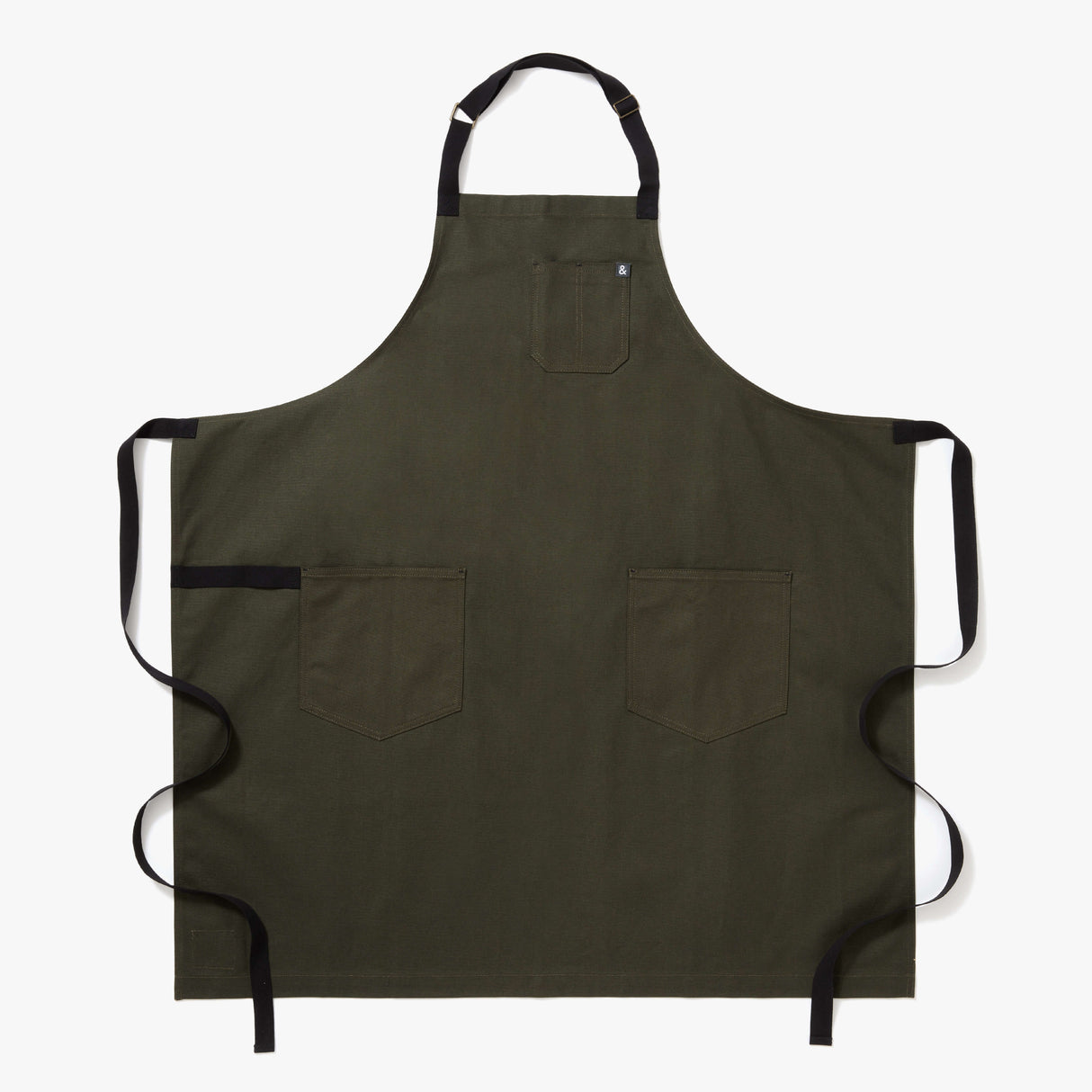 The Big Apron - Olive Green with Black Straps - Sumiye Co