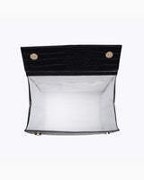 The Luncher - Black Croc | Designer Lunch Bags & Totes