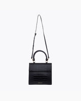 The Luncher - Black Croc | Designer Lunch Bags & Totes