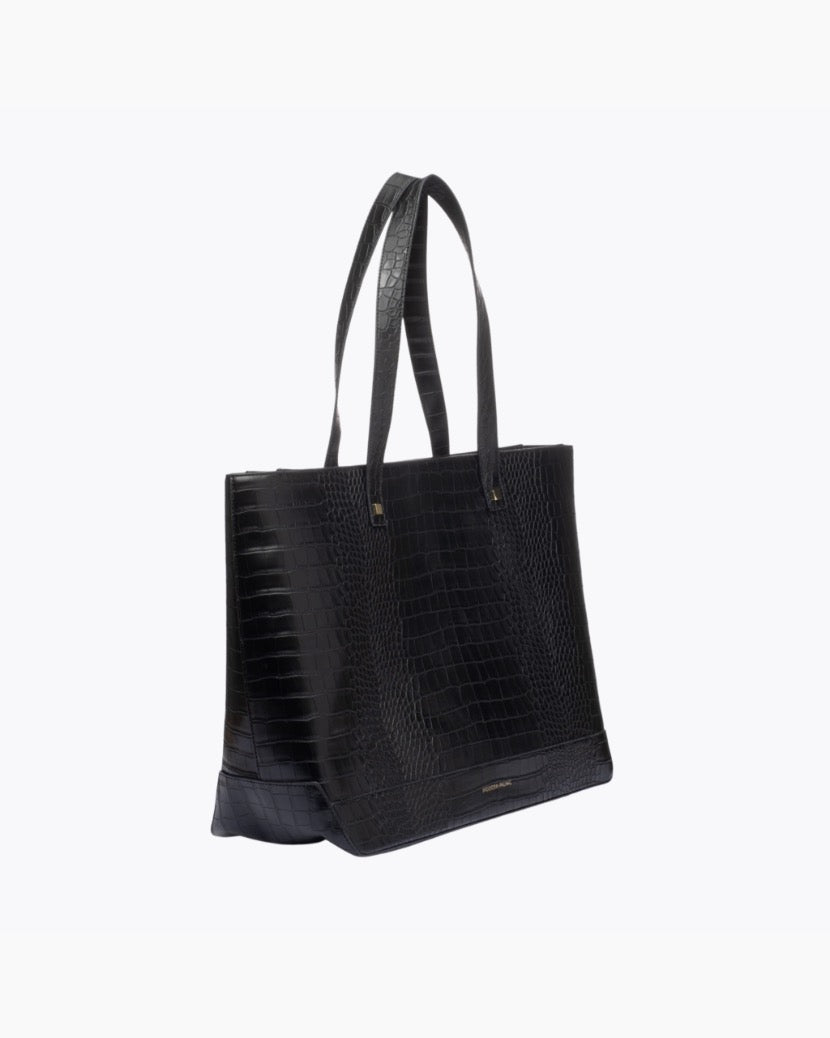 THE TOTE - BLACK CROC | Bolsas y bolsos para el almuerzo de diseño