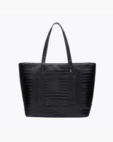 The Tote - Black Croc | Designer Lunch Bags & Totes