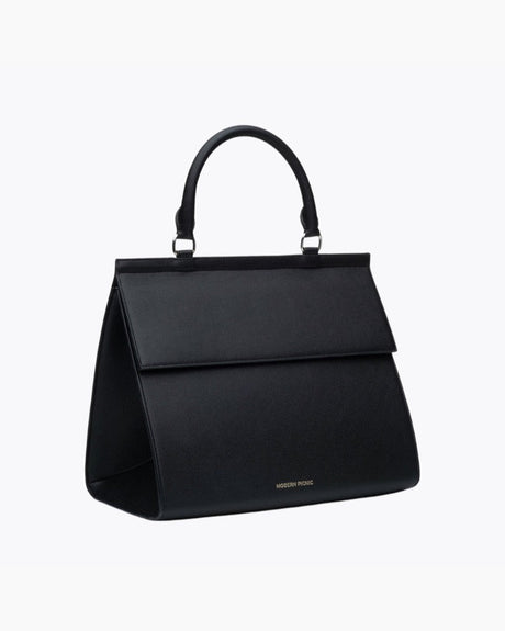 The Large Luncher - Black | Designer Lunch Bags & Totes