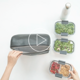 The Pouch - Black Croc | Designer Lunch Bags & Totes