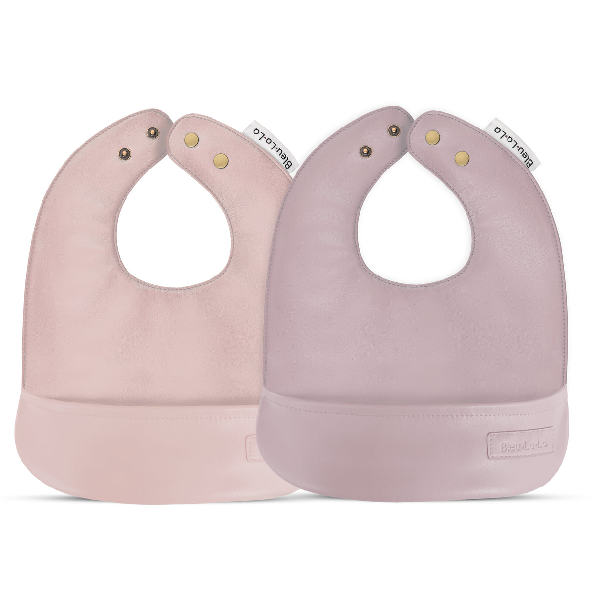 Classic - Set of Soft Vegan Leather Easy Clean Bibs 0-12 M