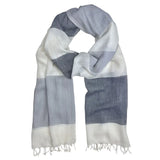 Bold Stripe Milk Yarn Scarf-1