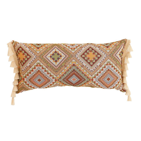 Bolster Pillow "Boho Tribe" with Fringe - Sumiye Co