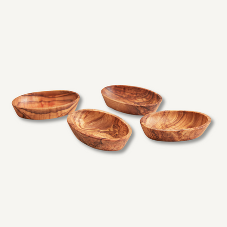 Italian Olivewood Aperitivo Bowls - Set of 4 - Sumiye Co