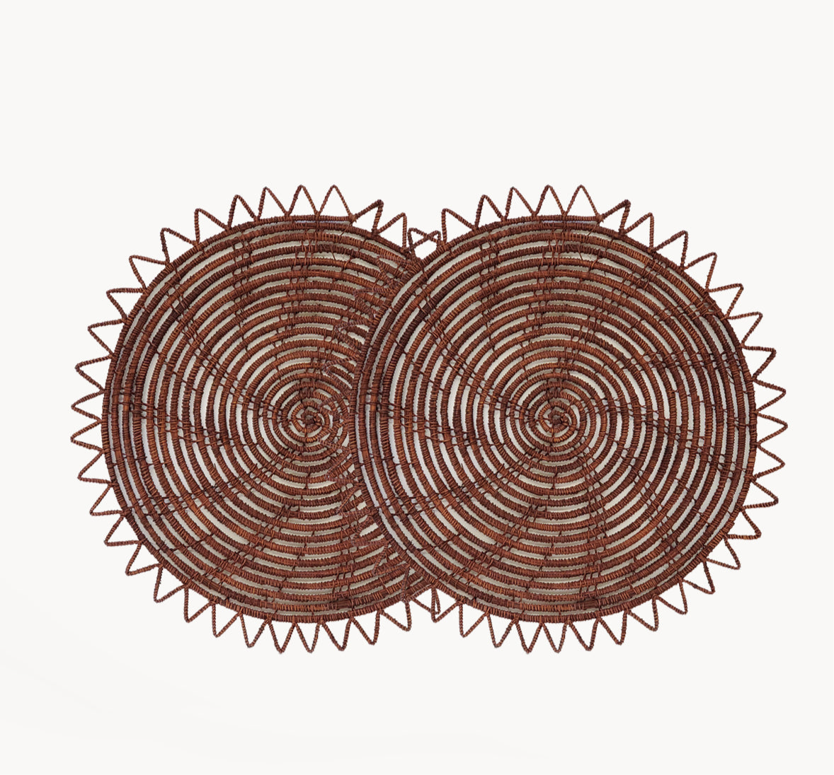 Surya Woven Palm Fiber Placemat - Brown (Set of 2)