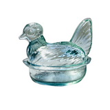 Nesting Hen Bowl & Lid - Clear | Hand Blown Glass - Colombia