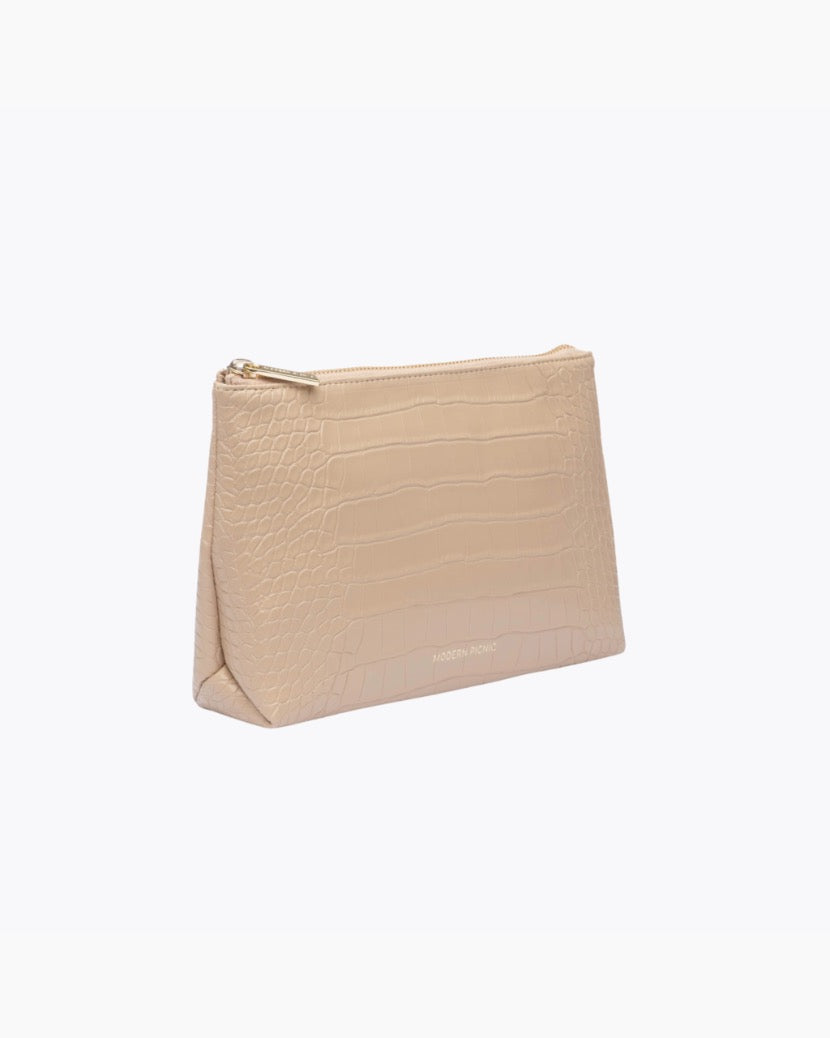 The Snacker - Cream Croc | Designer Lunch Bags & Totes - Sumiye Co