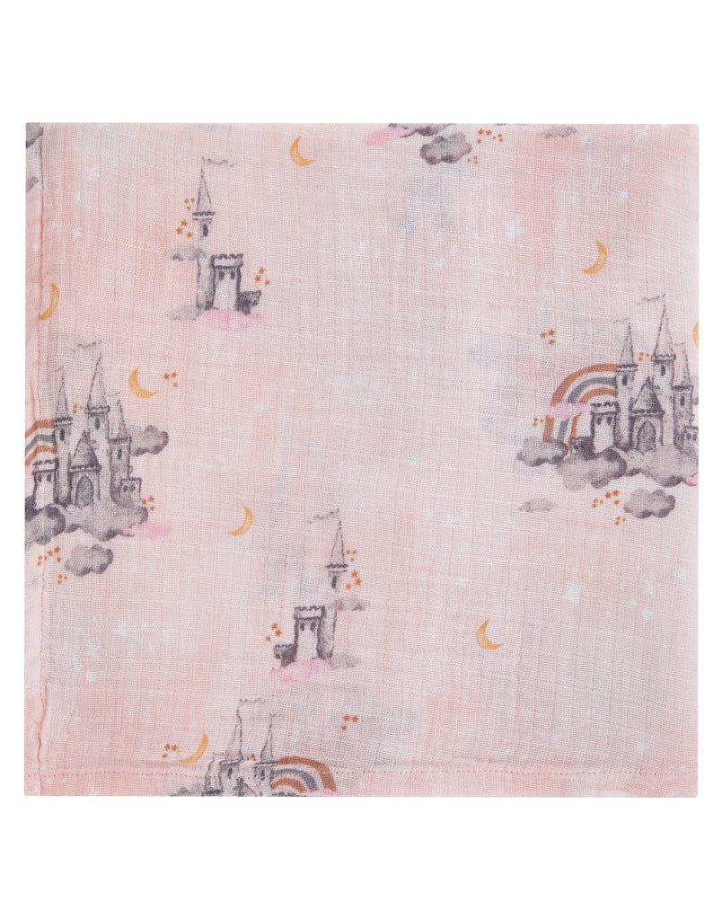 Organic Swaddle - Castles-3