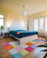 Colorful Checkered Hand Tufted Wool Rug by JUBI - Sumiye Co