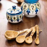 Hand Carved Wood Measuring Spoon Set - Sumiye Co