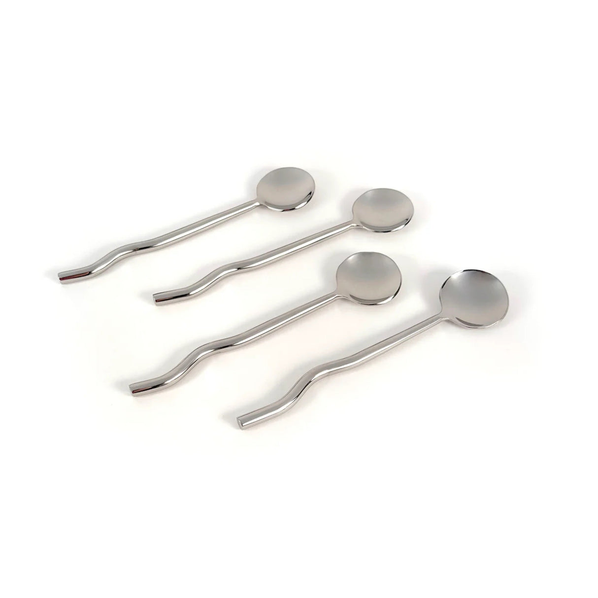 Stainless Silver Finish Cutlery - Set of 4 | Artisan Made - Sumiye Co