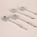 Stainless Silver Finish Cutlery - Set of 4 | Artisan Made - Sumiye Co