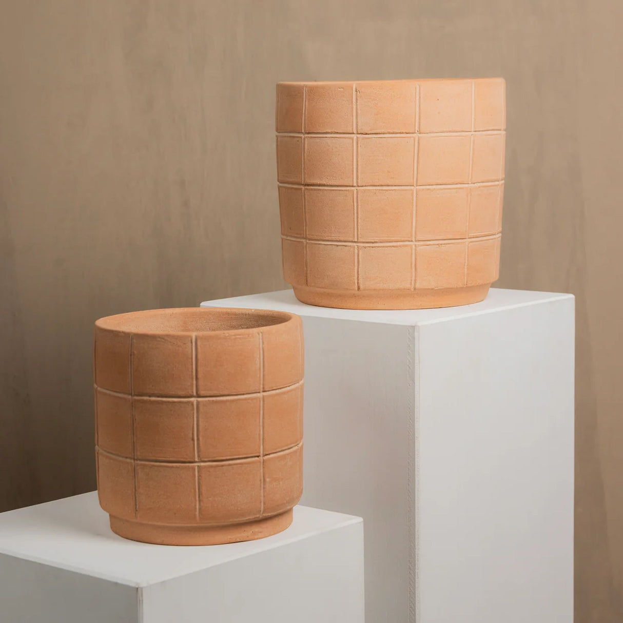 Grid Terracotta Planter - Small - Sumiye Co