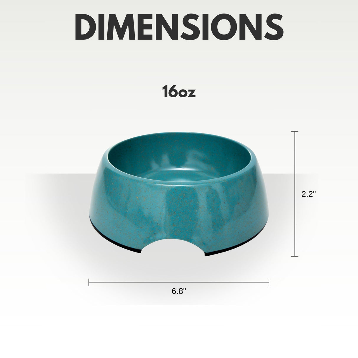 Bamboo Dog Bowl - Eco-Friendly, Non-Toxic, Teal Blue Design-3