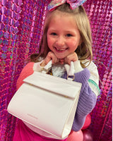 The Kids Mini - White Croc | Designer Lunch Bags & Totes