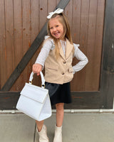 The Kids Mini - White Croc | Designer Lunch Bags & Totes