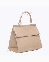 The Large Luncher - Cream Croc | Designer Lunch Bags & Totes