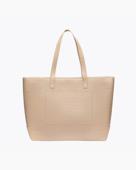 The Tote - Cream Croc | Designer Lunch Bags & Totes