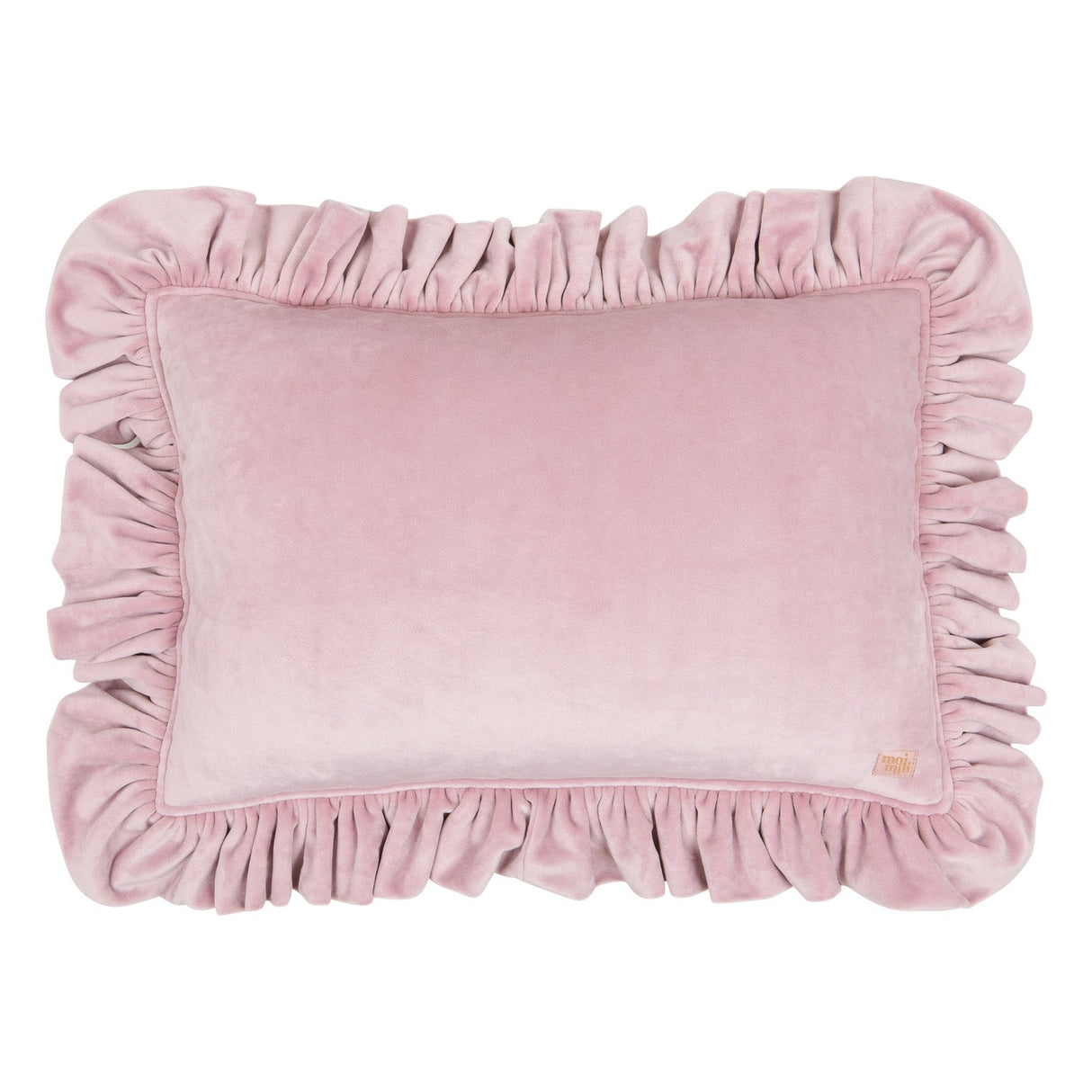 Pillow with Frill “Light Pink” Soft Velvet | Kids Room & Nursery Decor - Sumiye Co