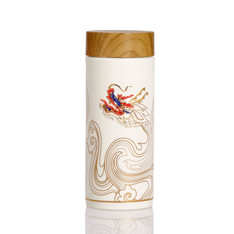 Purifying Water Bottle / Travel Mug (12 oz) | Vibrant Dragoncloud - Ceramic - Sumiye Co