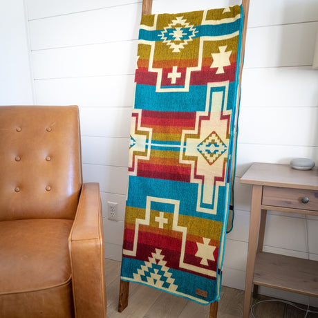 Alpaca Wool Reversible Blanket - Santa Fe 90" x 78” - Sumiye Co