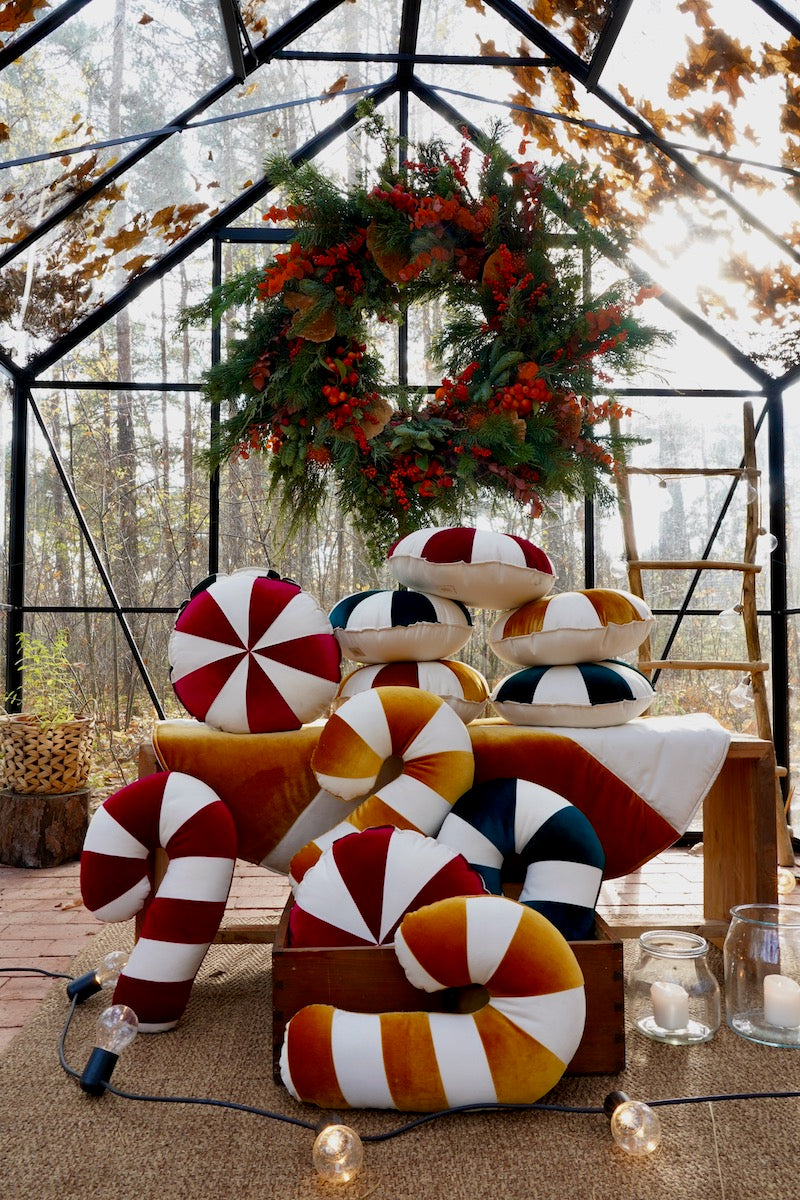 “Green Lollipop” Patchwork Pillow