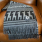 Alpaca Wool Throw Blanket - Black Alpaca Design 72" x 56" - Sumiye Co