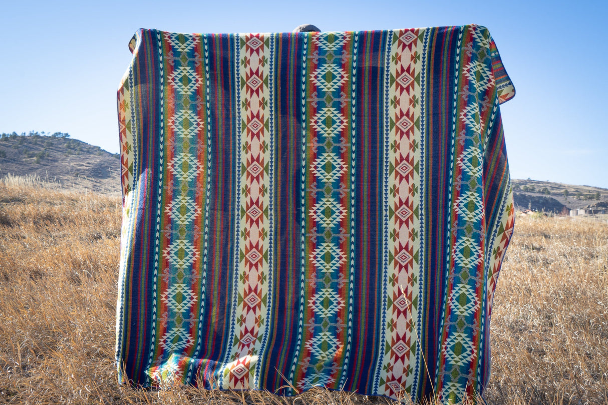 Alpaca Wool Reversible Blanket - Galapagos 90" x 78” - Sumiye Co