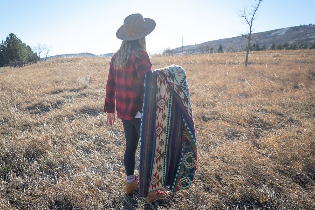 Alpaca Wool Reversible Blanket - Galapagos 90" x 78” - Sumiye Co