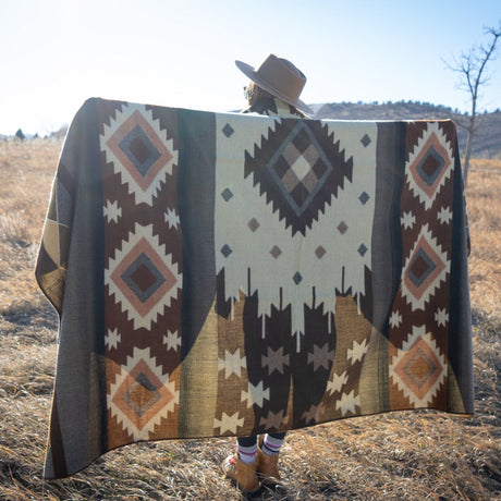 Alpaca Wool Reversible Blanket - Mojave 90" x 78” - Sumiye Co