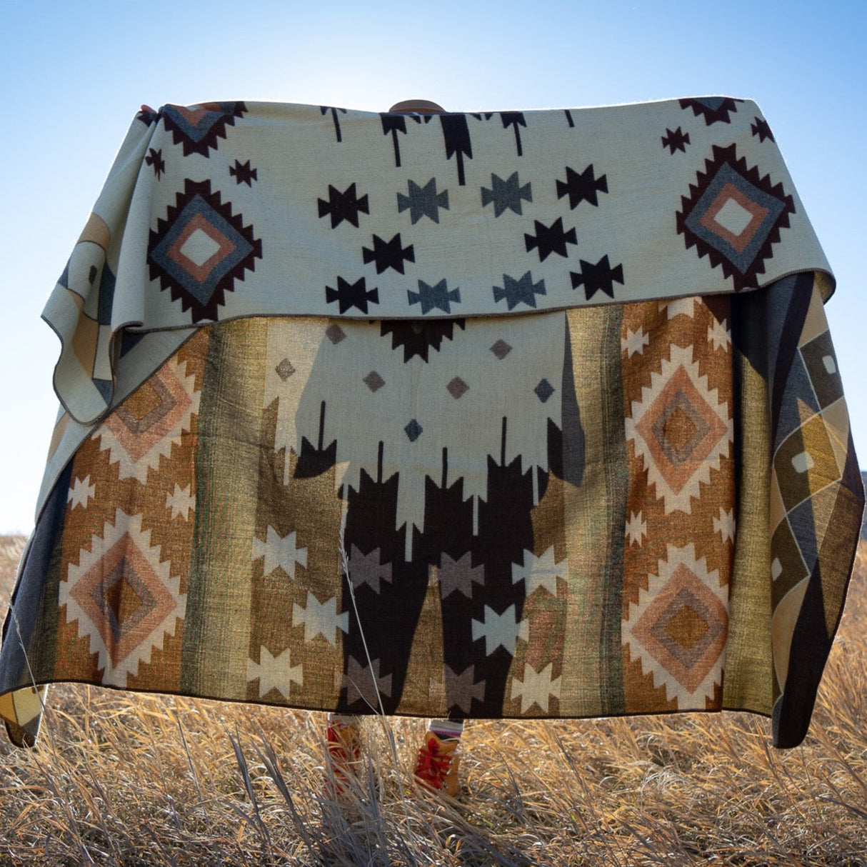 Alpaca Wool Reversible Blanket - Mojave 90" x 78” - Sumiye Co