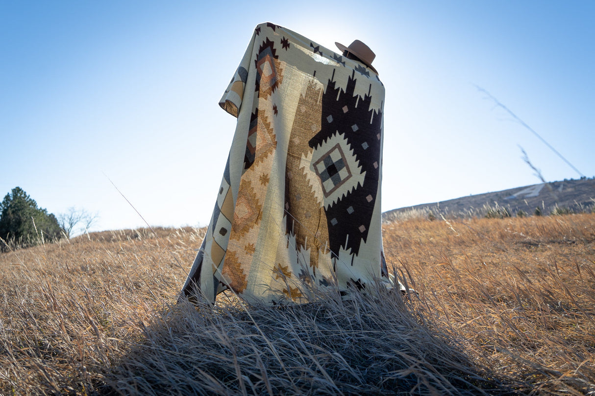 Alpaca Wool Reversible Blanket - Mojave 90" x 78” - Sumiye Co