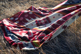 Alpaca Wool Reversible Blanket - Rojo 90" x 78” - Sumiye Co