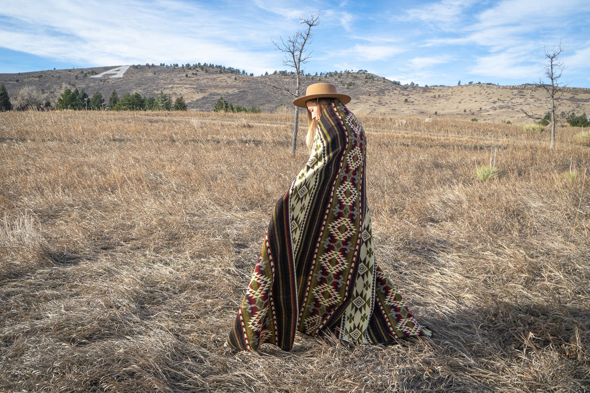 Andean Alpaca Wool Blanket - Cactus by Alpaca Threadz - Sumiye Co