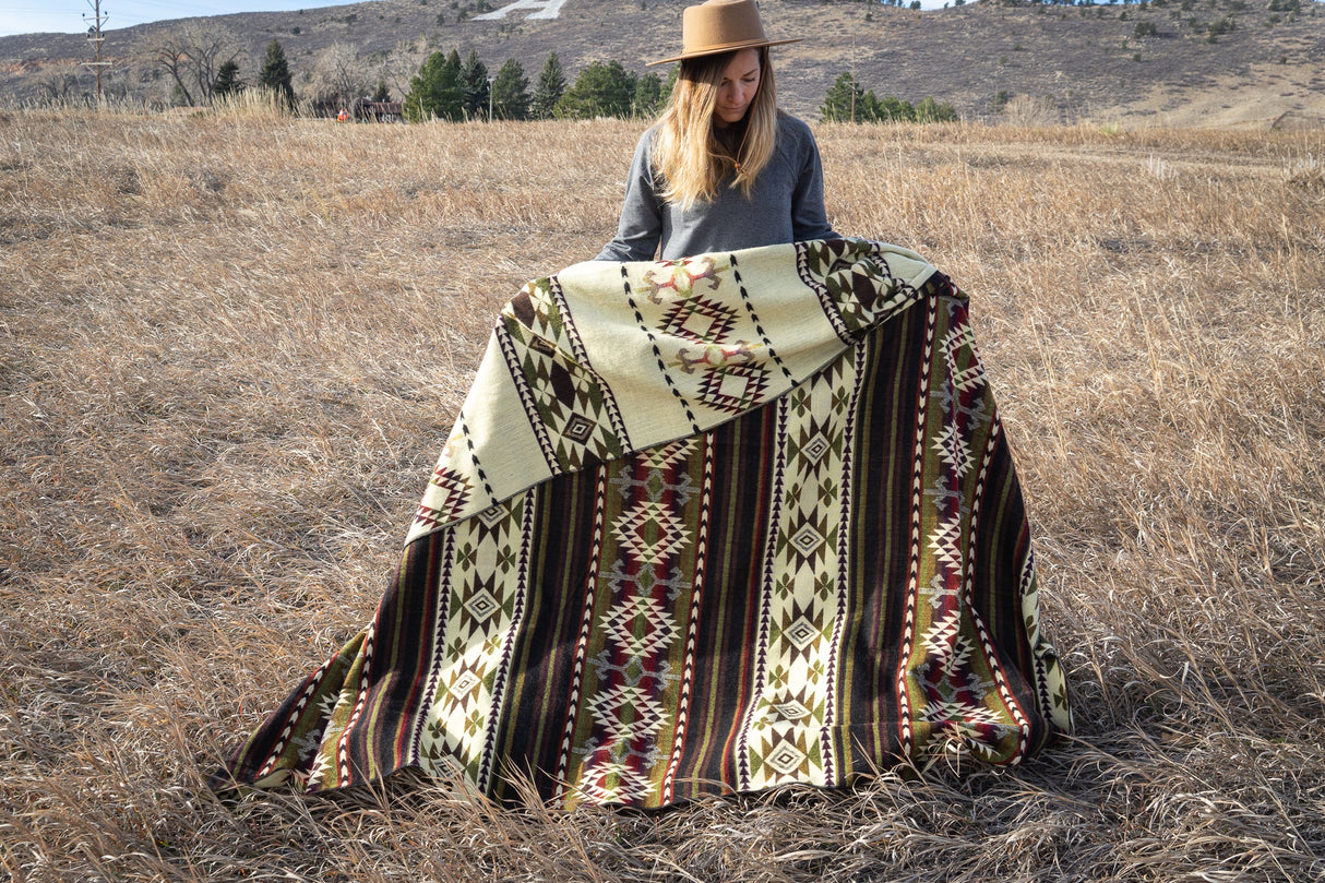 Andean Alpaca Wool Blanket - Cactus by Alpaca Threadz - Sumiye Co