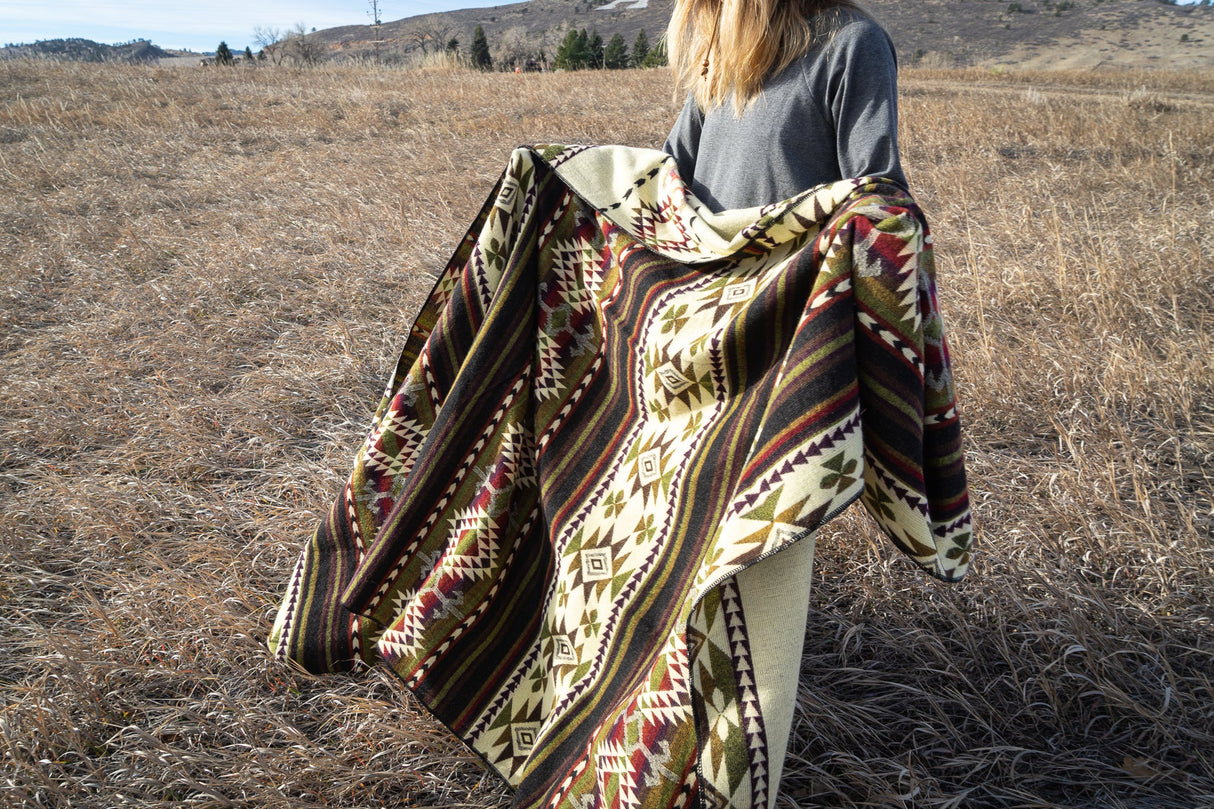 Andean Alpaca Wool Blanket - Cactus by Alpaca Threadz - Sumiye Co